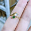 Fashion 10# Gold Plated Copper Zirconia Princess Ring