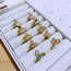 Fashion 9# Gold Plated Copper Zirconia Princess Ring