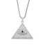 Fashion Silver Alloy Diamond Triangular Eye Necklace For Men
