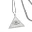Fashion Silver Alloy Diamond Triangular Eye Necklace For Men