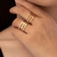 Fashion Gold Alloy Hollow Cross Ring Set