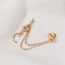 Fashion Gold Alloy Diamond Moon Geometric Ear Clip Earrings
