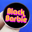 Fashion Black Alloy Barbie Alphabet Round Brooch