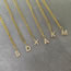Fashion 2#m Titanium Steel Diamond 26 Alphabet Snake Bone Chain Necklace
