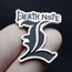 Fashion Death Note Metal Geometric Letter Brooch