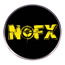 Fashion Nofx Band Metal Geometric Alphabet Circle Brooch
