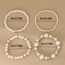 Fashion White Pearl Beaded Bracelet Set