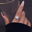 Fashion Silver Alloy Diamond Square Ring