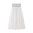 Fashion White Woven Laminated Skirt