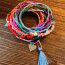 Fashion Color Colored Beads Beaded Smoky Clay Flower And Diamond Heart Bracelet Set