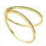 Fashion Green Gold-plated Brass Geometric Bracelet With Zirconium Inlay