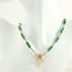 Fashion White Pine Mixed Color Beaded Geometric Necklace