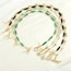 Fashion Green Malay Jade Mixed Color Beaded Geometric Necklace
