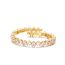 Fashion Gold Geometric Heart Diamond Bracelet