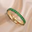 Fashion Green Geometric Oval Diamond Bracelet