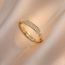 Fashion Gold Geometric Zirconia Round Ring