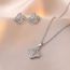 Fashion Necklace Titanium Steel Inlaid Zirconium Flower Necklace