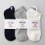 Fashion Grey Men's Cotton Snow Mountain Embroidered Socks