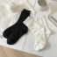 Fashion Black Color Dot Mid-tube Stacked Socks