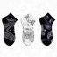 Fashion Black Totem Cotton Print Embroidered Socks