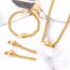 Fashion Three Piece Suit Titanium Steel Diamond Snake Head Necklace Bracelet Earrings Set