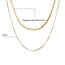 Fashion Gold Alloy Snake Chain Double Layer Necklace