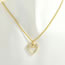 Fashion Gold Geometric Diamond And Pearl Heart Necklace
