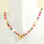 Fashion Color Colorful Rice Bead Beaded Heart Pearl Necklace