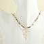 Fashion Gold Multicolored Semi-precious Beaded Diamond Snake Necklace