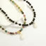 Fashion Black Onyx Pearl Pendant Multicolored Tourmaline Beaded Pearl Necklace