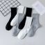 Fashion Grey Cotton Ribbed Socks