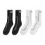 Fashion White Cotton Geometric Socks