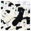 Fashion Black Panda Embroidered Socks