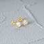 Fashion Platinum Metal Diamond Geometric Stud Earrings