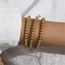 Fashion Silver Alloy Geometric Beaded Layered Bracelet