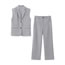 Fashion Pants Polyester Single-button Straight-leg Trousers