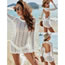 Fashion White Open-knit Sunscreen Blouse