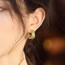 Fashion Gold Stainless Steel C Shape Twist Earrings