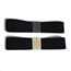 Fashion Style Two Elastic Wide Belt With Metal Buckle