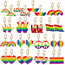 Fashion 9# Alloy Drip Oil Alphabet Rainbow Earrings Earrings