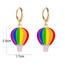 Fashion 9# Alloy Drip Oil Alphabet Rainbow Earrings Earrings