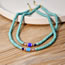 Fashion 2# Turquoise Beaded Geometric Necklace
