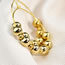 Fashion Gold Alloy Bead Round Earrings