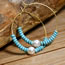 Fashion Gold Turquoise Beaded Round Earrings