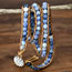 Fashion Blue Alloy Geometric Bead Braided Flower Men's Bracelet