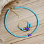 Fashion 4# Turquoise Beaded Earrings Necklace Set