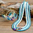 Fashion 4# Turquoise Beaded Earrings Necklace Set