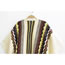 Fashion Color Knitted Jacquard Fringed Shawl