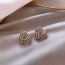 Fashion 3# Alloy Diamond Triangle Stud Earrings