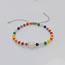 Fashion Set Colored Polymer Clay Pearl Gold And Rice Beads Beaded Bracelet Set
